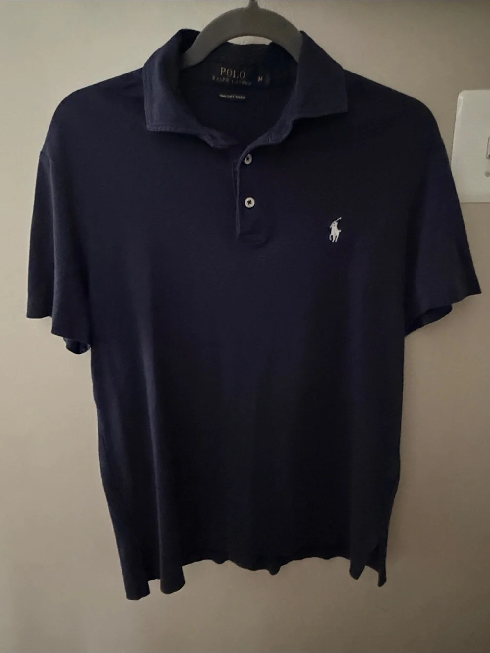 Polo by Ralph Lauren Navy Short Sleeve Polo with White Pony
